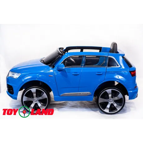 Электромобиль ToyLand Audi Q7 высокая дверь синий - Фото 4