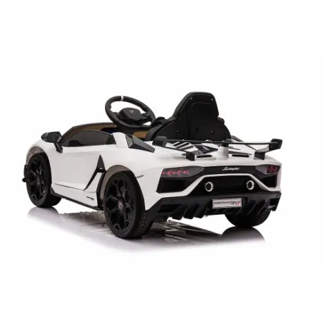 Детский электромобиль RiverToys Lamborghini Aventador SVJ (A333MP) белый - Фото 3