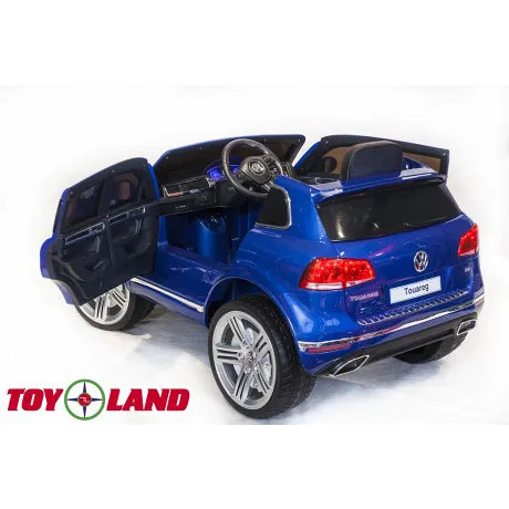 Детский электромобиль ToyLand Volkswagen Touareg синий (краска) - Фото 6