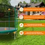 Батут с защитной сеткой PERFETTO SPORT ACTIVITY 14 диаметр 4,3 м зелёный - Фото 14