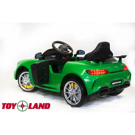 Электромобиль ToyLand Mercedes-Benz GTR зеленый - Фото 5