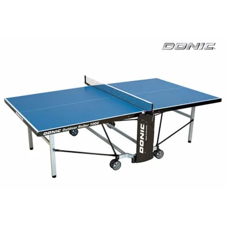 Всепогодный теннисный стол Donic Outdoor Roller 1000 синий с сеткой