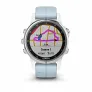 GPS-часы Garmin FENIX 5S PLUS белые с голубым ремешком - Фото 6