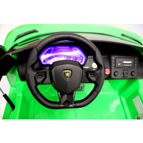 Детский электромобиль Lamborghini Aventador SVJ (A111MP) желтый - Фото 8