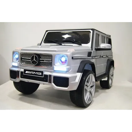 Электромобиль RiverToys Mercedes-Benz G65 AMG серый глянец - Фото 7