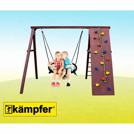 Спортивно-игровой комплекс Kampfer Rocky Гнездо большое синее - Фото 2