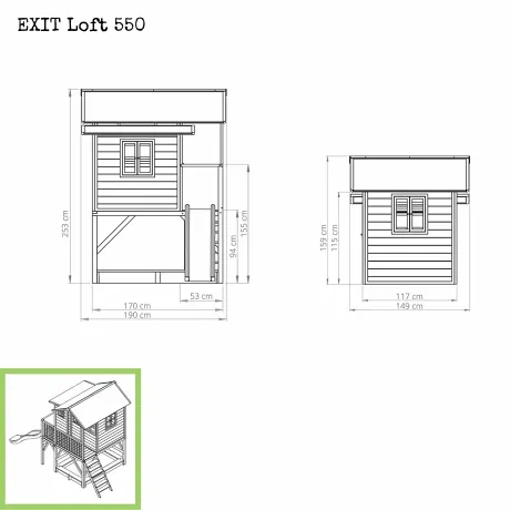 Игровой дом Exit Toys с горкой 550 красный - Фото 6