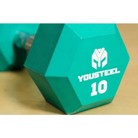 Гантель PU Yousteel 10 кг зеленая