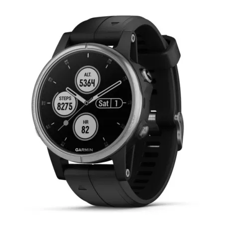 GPS-часы Garmin FENIX 5S PLUS черные с черным ремешком