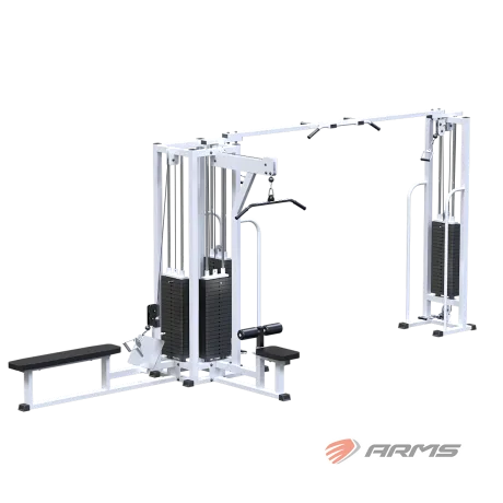 Грузоблочный тренажер Блочная станция с кроссовером стек 4 х 100 кг ARMS AR091х4х100
