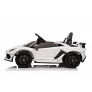 Детский электромобиль RiverToys Lamborghini Aventador SVJ (A333MP) белый - Фото 4
