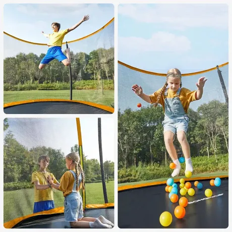Батут с защитной сеткой PERFETTO SPORT ACTIVITY 12 диаметр 3,7 м зелёный - Фото 3