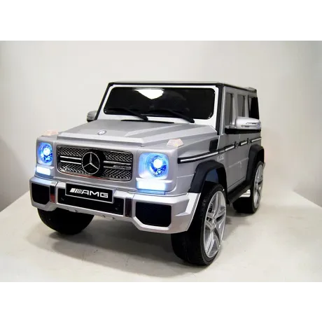 Электромобиль RiverToys Mercedes-Benz G65 AMG серый глянец - Фото 6