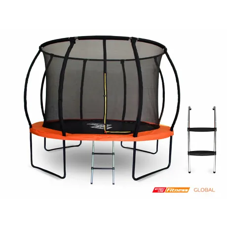 Батут Start Line Fitness 10FT (Global) с внутренней сеткой и пластиковой лестницей - Фото 2