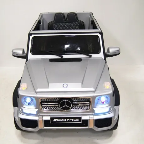 Электромобиль RiverToys Mercedes-Benz G65 AMG серый глянец - Фото 9