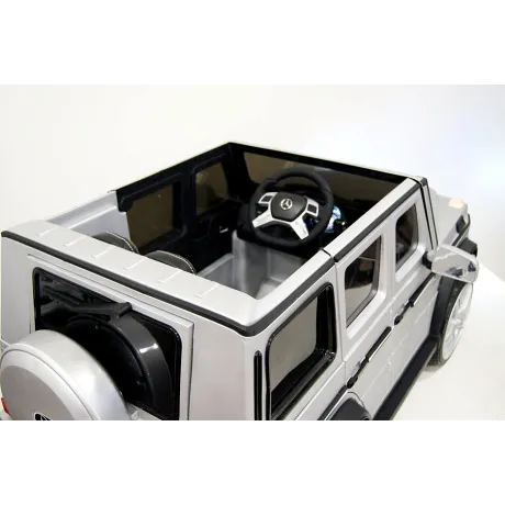 Электромобиль RiverToys Mercedes-Benz G65 AMG серый глянец - Фото 29