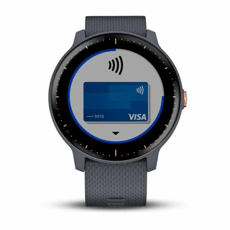 Умные часы с встроенным GPS Garmin VIVOACTIVE 3 MUSIC синий гранит - Фото 7