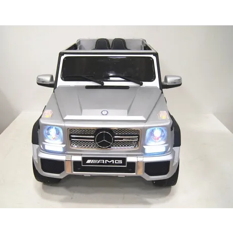 Электромобиль RiverToys Mercedes-Benz G65 AMG серый глянец - Фото 10