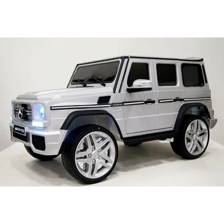 Электромобиль RiverToys Mercedes-Benz G65 AMG серый глянец - Фото 3