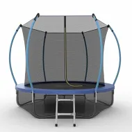 Каркасный батут EVO JUMP Internal 8ft (Blue) с внутренней сеткой и лестницей + нижняя сеть