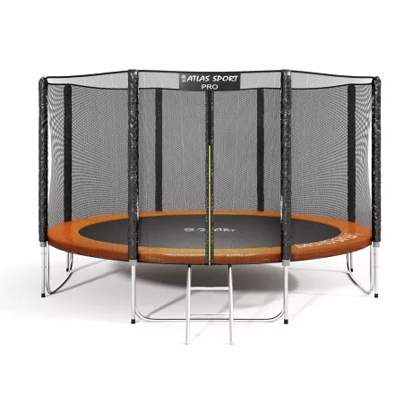 Батут Atlas Sport 435 см (14ft) PRO (усиленные опоры) ORANGE - Фото 2