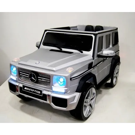Электромобиль RiverToys Mercedes-Benz G65 AMG серый глянец - Фото 5