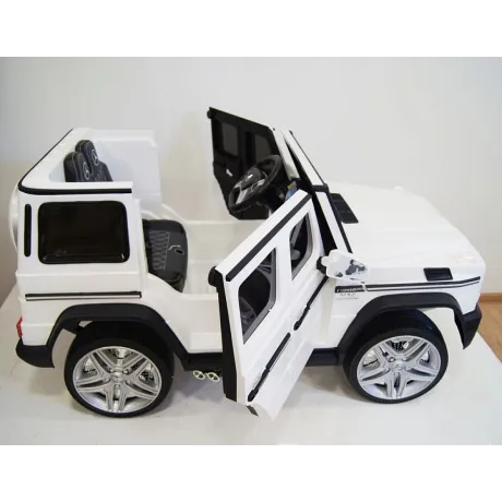 Электромобиль RiverToys Mercedes-Benz G65 AMG 4WD белый - Фото 3