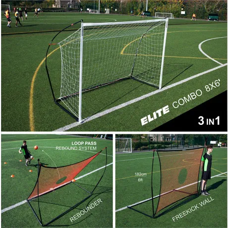 Футбольные ворота - стенка (3 в 1) QUICKPLAY SPOT ELITE REBOUNDER 8x6 - Фото 2