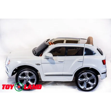 Электромобиль ToyLand Bentley Bentayga белый - Фото 4