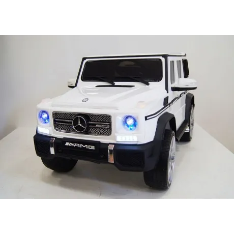 Электромобиль RiverToys Mercedes-Benz G65 AMG 4WD белый - Фото 5