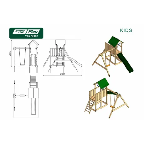 Детский городок KIDS эконом (green) - Фото 9