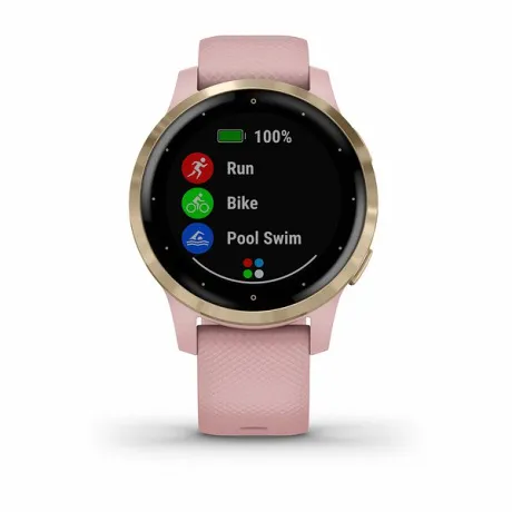 Смарт-часы с GPS Garmin VIVOACTIVE 4S розовые с золотистым безелем - Фото 7