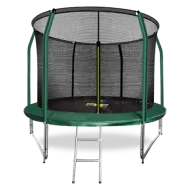 Батут премиум с внутренней сеткой и лестницей ARLAND 10FT (Dark Green)