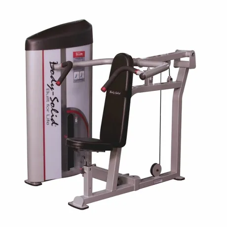 Вертикальный жим сидя Body Solid с весовым стеком 140 кг