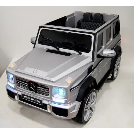 Электромобиль RiverToys Mercedes-Benz G65 AMG серый глянец - Фото 4