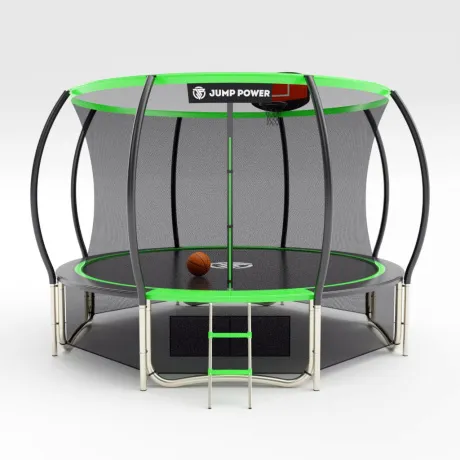 Батут Jump Power 12ft PRO Basket Green