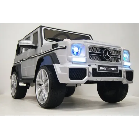 Электромобиль RiverToys Mercedes-Benz G65 AMG серый глянец - Фото 20
