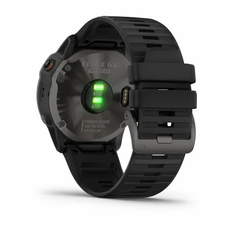 Часы Garmin FENIX 6X Pro Solar титановый серый DLC с черным ремешком - Фото 5
