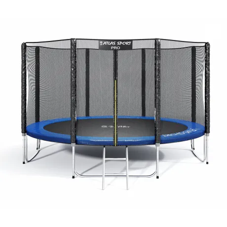 Батут Atlas Sport 404 см (13ft) PRO (усиленные опоры) BLUE - Фото 2