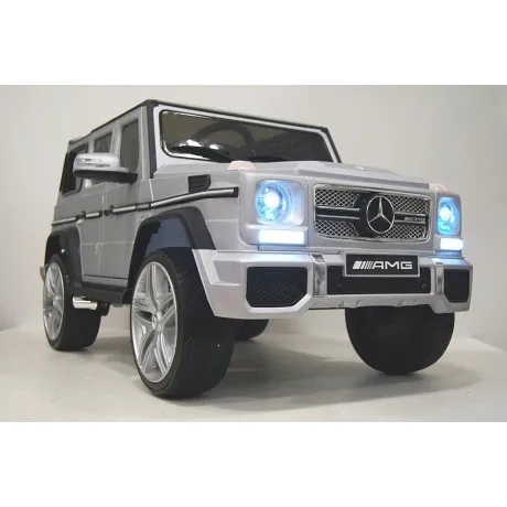 Электромобиль RiverToys Mercedes-Benz G65 AMG серый глянец - Фото 19