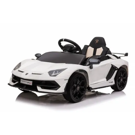 Детский электромобиль RiverToys Lamborghini Aventador SVJ (A333MP) белый - Фото 2
