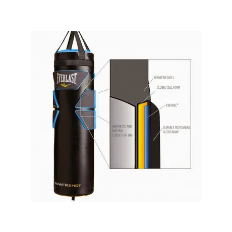Мешок EVERLAST Powershot Gel PU 33x117, 45кг - Фото 2