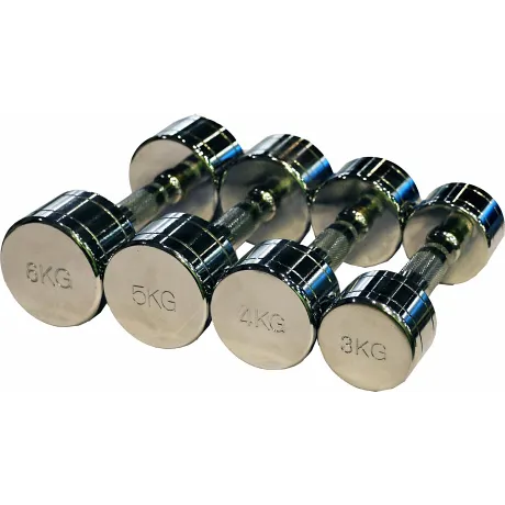 Гантельный ряд ZSO 1 кг - 10 кг (10 пар), шаг 1 кг, CHROME