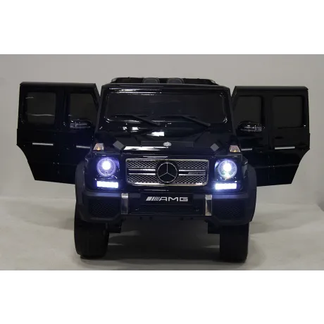 Электромобиль RiverToys Mercedes-Benz G65 AMG 4WD черный - Фото 8