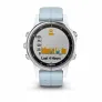 GPS-часы Garmin FENIX 5S PLUS белые с голубым ремешком - Фото 3